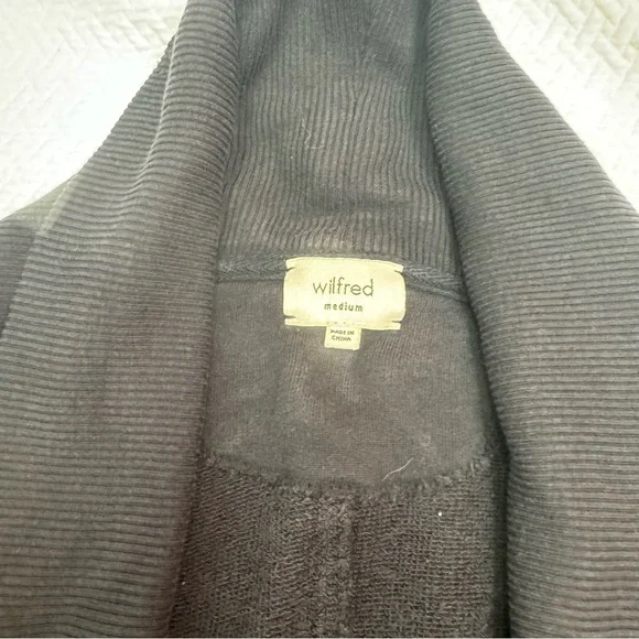 Aritzia Wilfred Diderot Open Front Cocoon Cardigan Sweater Black Size M - Picture 11 of 12